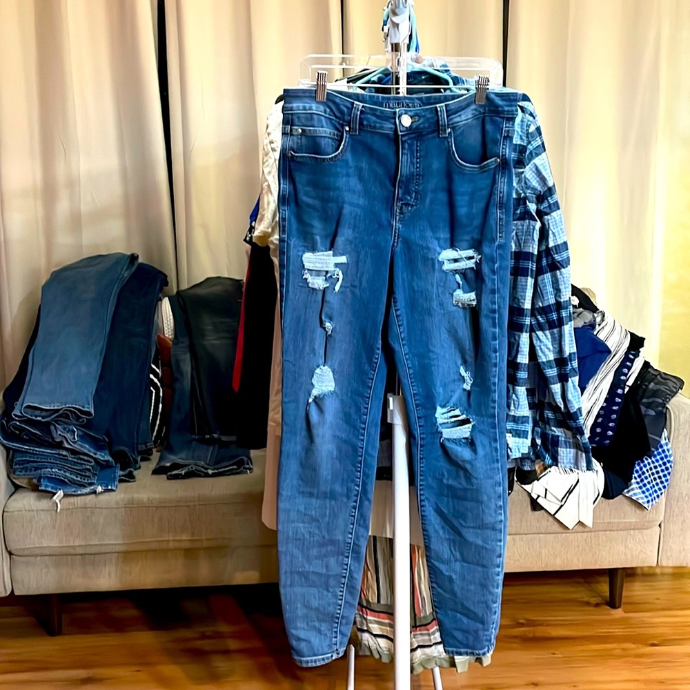 Maurices Ever Flex high-rise distressed skinny jeans